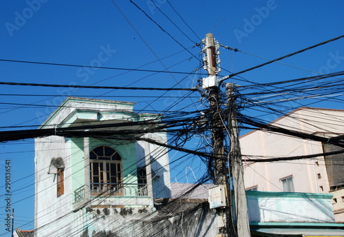 A lot of electrical cabels in Vietnam  photo