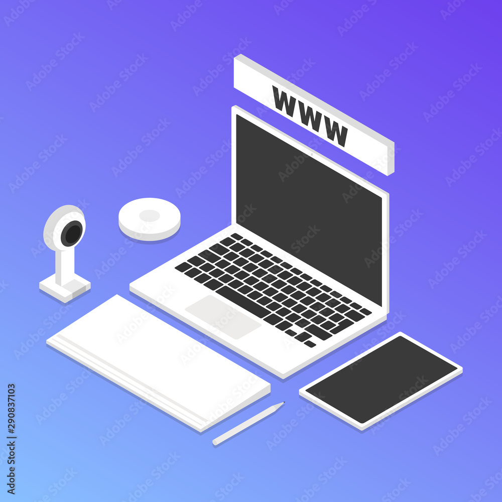 Development concept. Isometric vector illustration. Development concept. Isometric vector illustration.