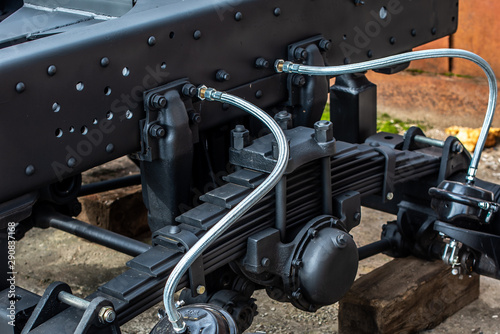 New truck spring suspension system. Production of trailers for trucks