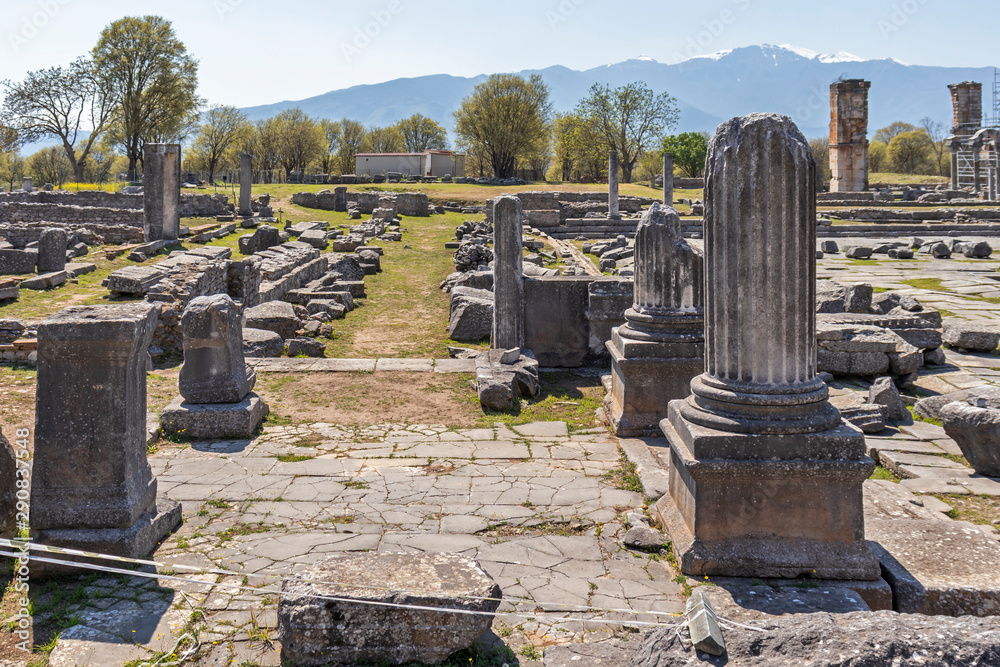 Ancient Ruins at archaeological site of Philippi, Greece