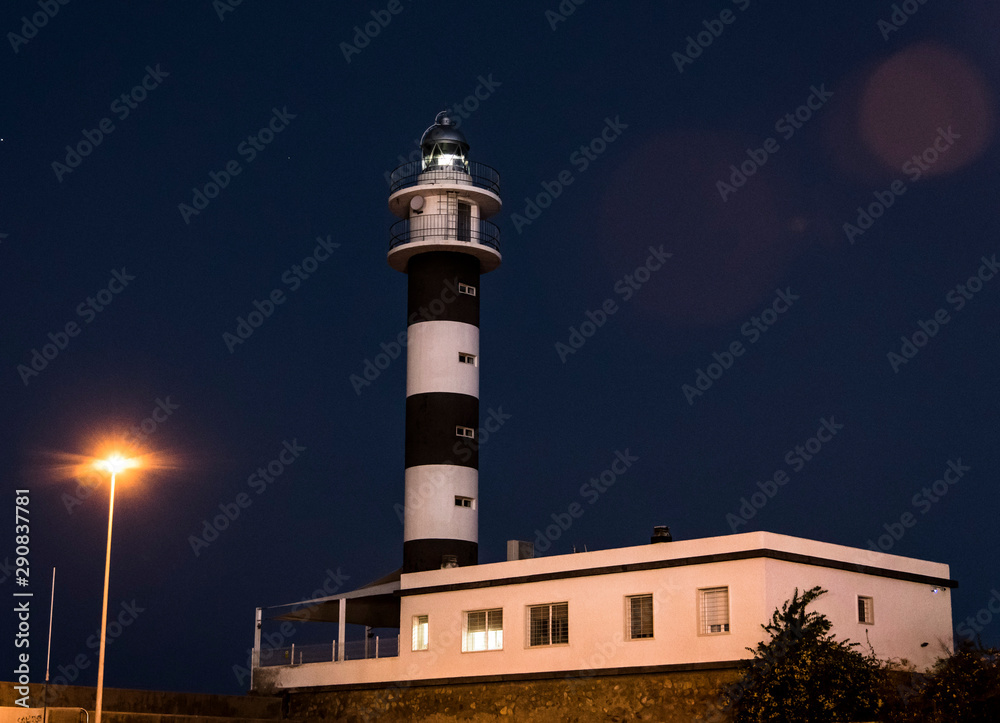 lighthouse in the seaport of Aguilas, Spain