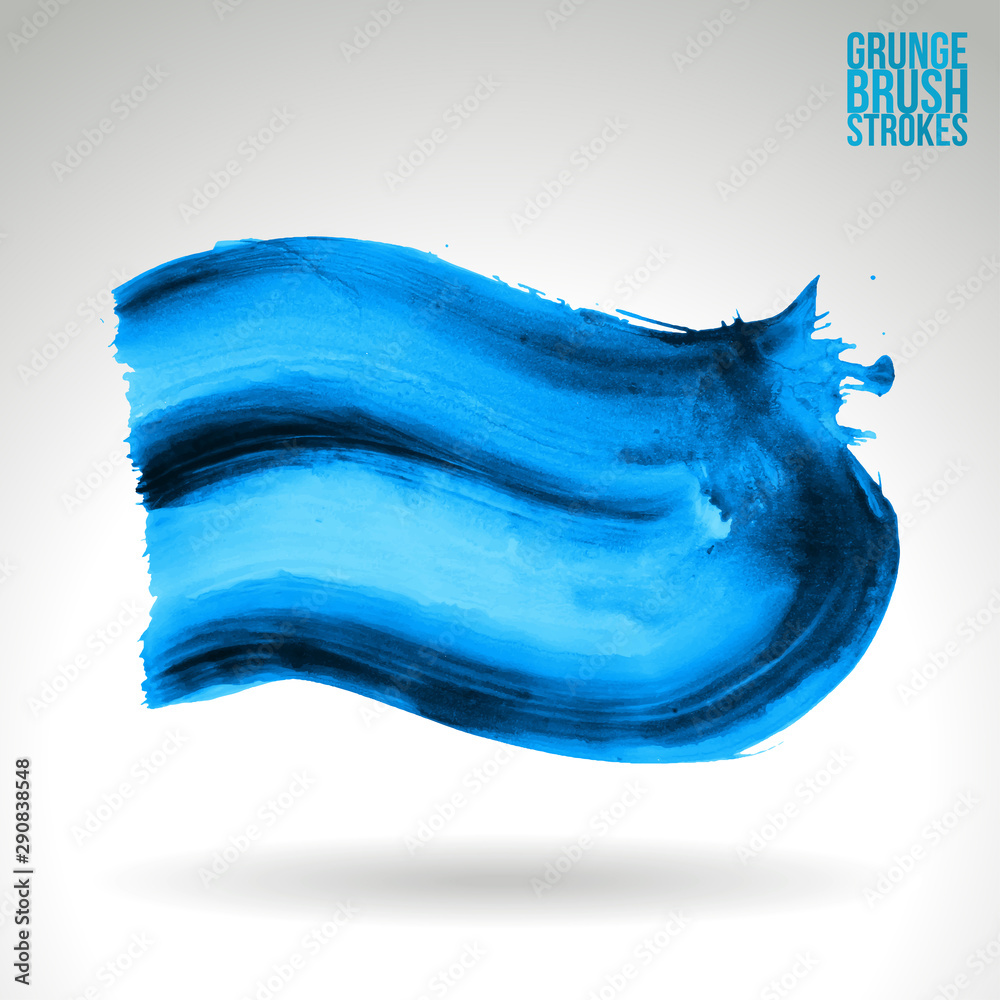Blue brush stroke and texture. Grunge vector abstract hand - painted element. Underline and border design. Blue brush stroke and texture. Grunge vector abstract hand - painted element. Underline and border design.
