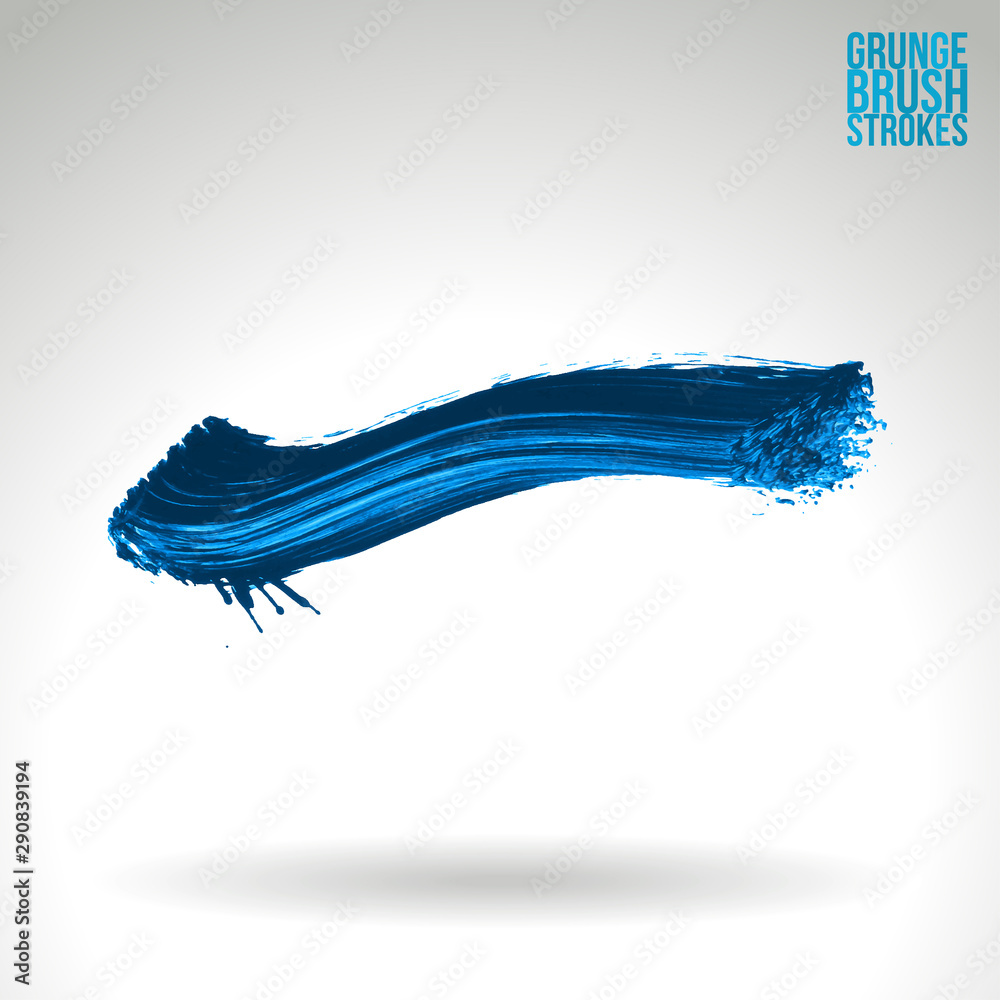 Blue brush stroke and texture. Grunge vector abstract hand - painted element. Underline and border design. Blue brush stroke and texture. Grunge vector abstract hand - painted element. Underline and border design.