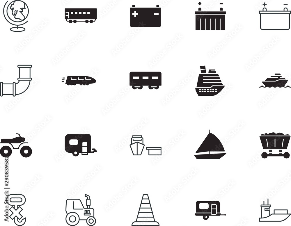 transport vector icon set such as: van, charger, pack, mine, locomotive, icons, camp, global, box, crane, round, packaging, farm, concept, agricultural, eco, engineering, globe, stop, striped transport vector icon set such as: van, charger, pack, mine, locomotive, icons, camp, global, box, crane, round, packaging, farm, concept, agricultural, eco, engineering, globe, stop, striped