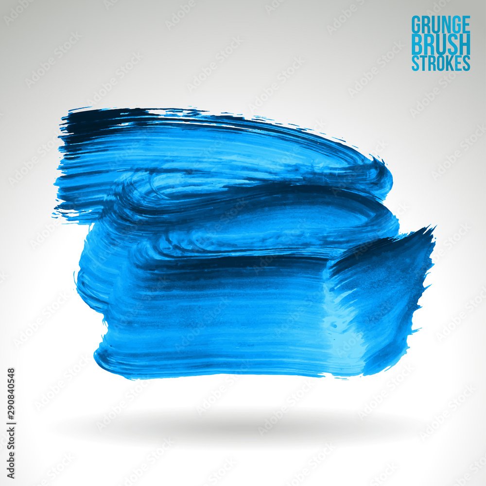 Blue brush stroke and texture. Grunge vector abstract hand - painted element. Underline and border design. Blue brush stroke and texture. Grunge vector abstract hand - painted element. Underline and border design.