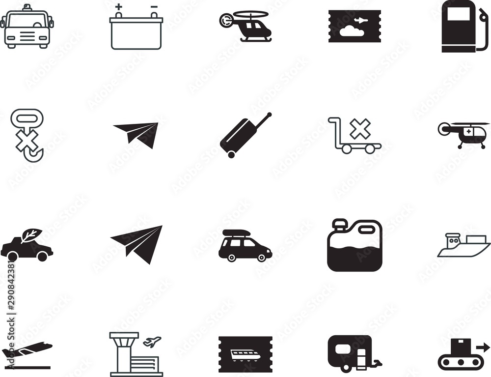 transport vector icon set such as: hooks, mobile, logo, sea, center, canister vector icon, logistic, environment, abstract, canister, jerrycan, caravan, battery, dashboard, pack Stock Vector | Adobe Stock