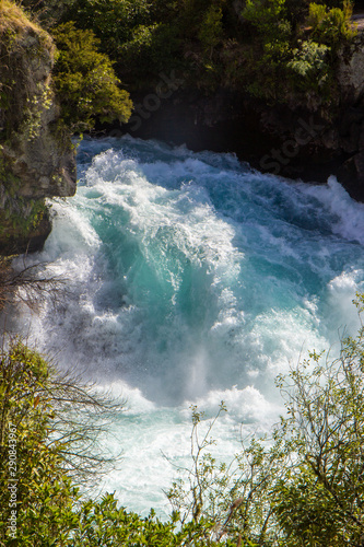 The Huka Falls are a set of waterfalls on the Waikato River