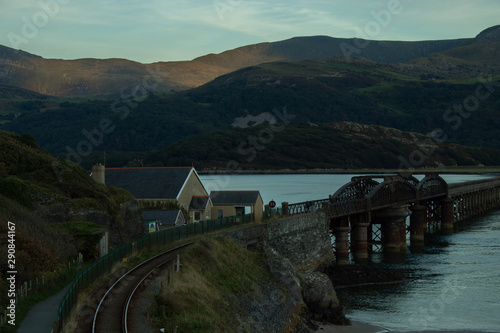 Railway going onto a bridge