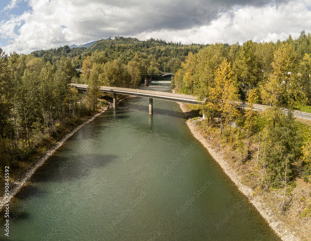 Amazing aerial photography of the majestic Skagit River Confluence in the Northern Cascades of the state of Washington. Amazing aerial photography of the majestic Skagit River Confluence in the Northern Cascades of the state of Washington.