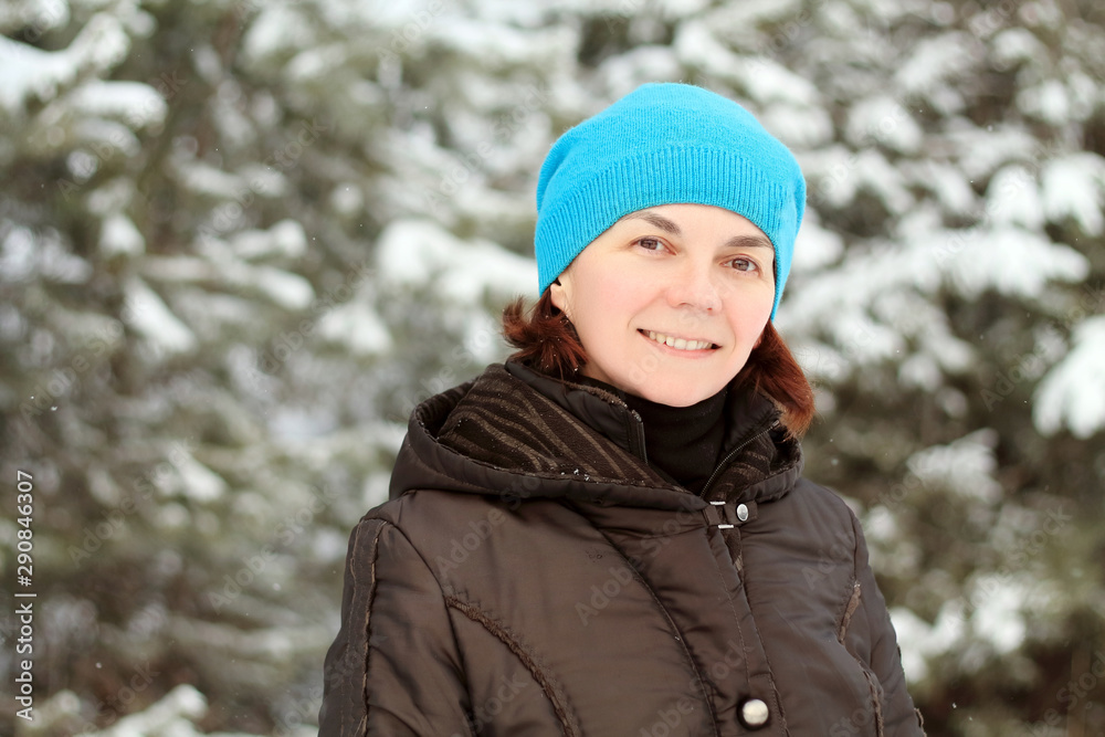 woman on a winter walk woman on a winter walk