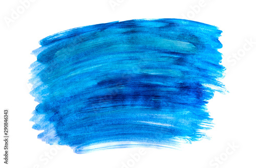 Isolated stain drawn by watercolor paints. Watercolor background for design cutted on a white backdrop. Textural watercolor drawing