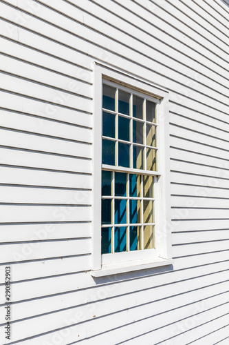 USA  Washington State  Fort Vancouver National Historic Site. Window on buildings at the Hudson s Bay Company s Fort Vancouver.