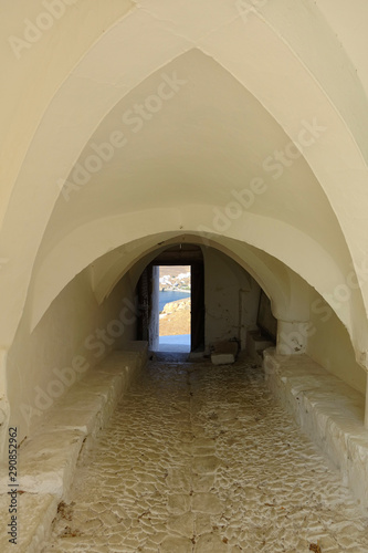 Ruins of iconic castle of Astypalaia island with breathtaking view  Dodecanese  Greece