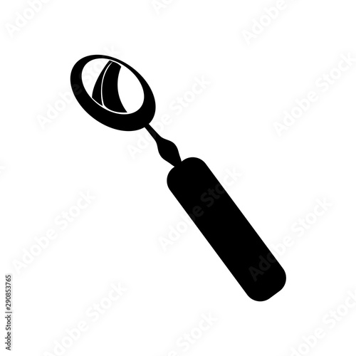 dentist mirror isolated icon vector illustration