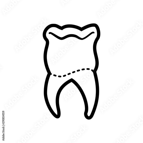 tooth human isolated icon vector illustration