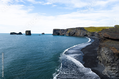 Dyrholaey Cliffs and Beach in Iceland photo