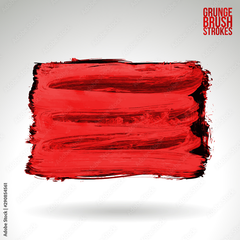 Red brush stroke and texture. Grunge vector abstract hand - painted element. Underline and border design. Red brush stroke and texture. Grunge vector abstract hand - painted element. Underline and border design.