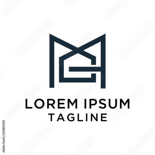 initial letter logo MG, GM, logo template