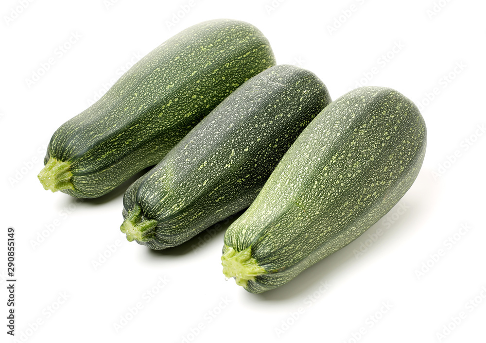 Green squash zucchini isolated on the white background Green squash zucchini isolated on the white background