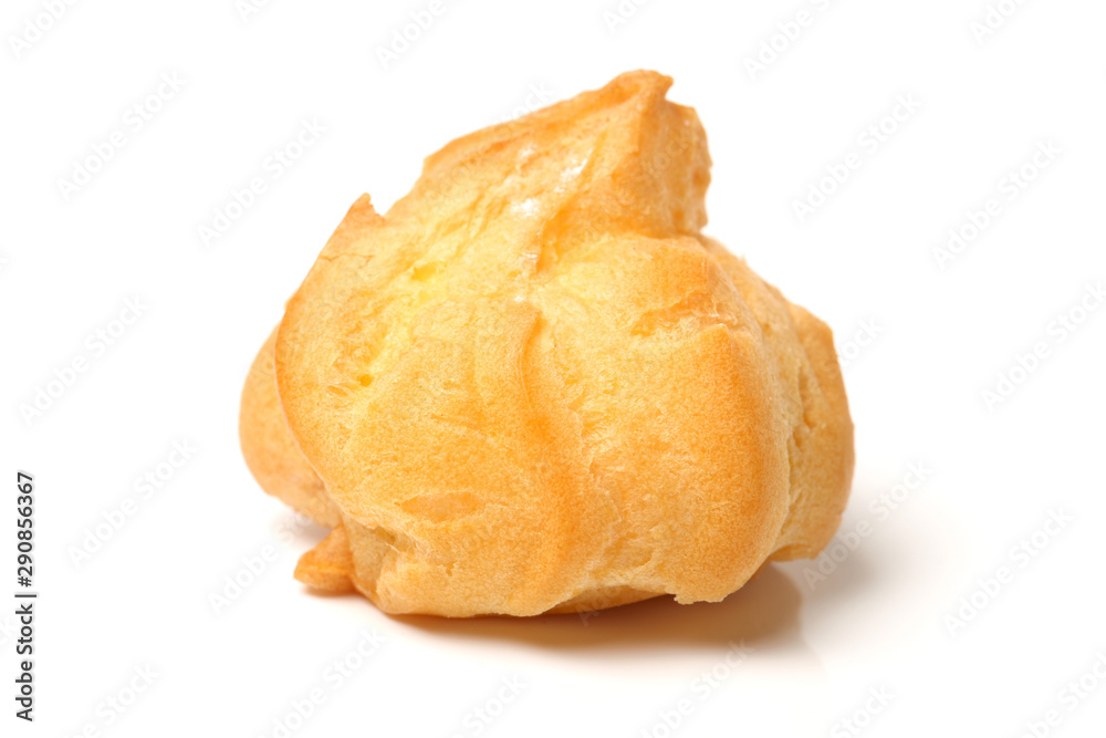 Cream puff isolated on white background