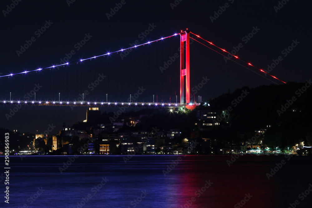 Fatih Sultan Mehmet Bridge between Europen and Asian sides of Istanbul, Turkey Fatih Sultan Mehmet Bridge between Europen and Asian sides of Istanbul, Turkey