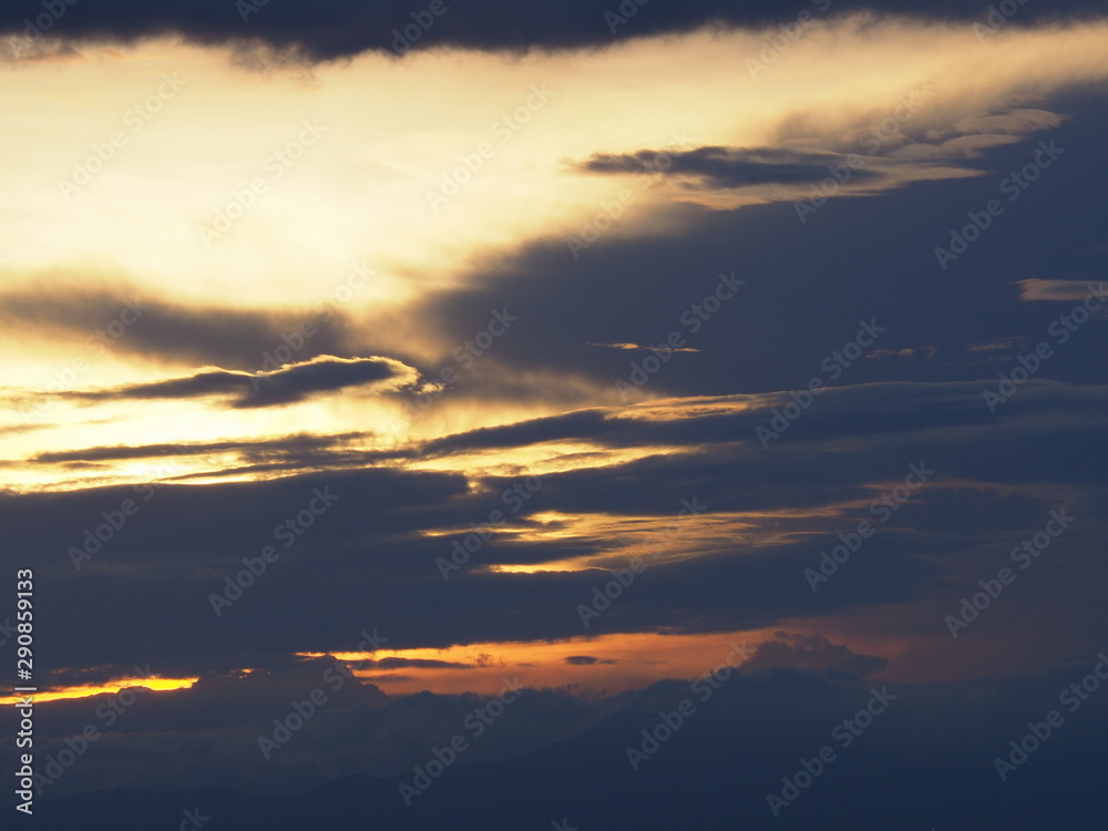 Cloudy Sunset Landscape in Pereira Colombia Cloudy Sunset Landscape in Pereira Colombia