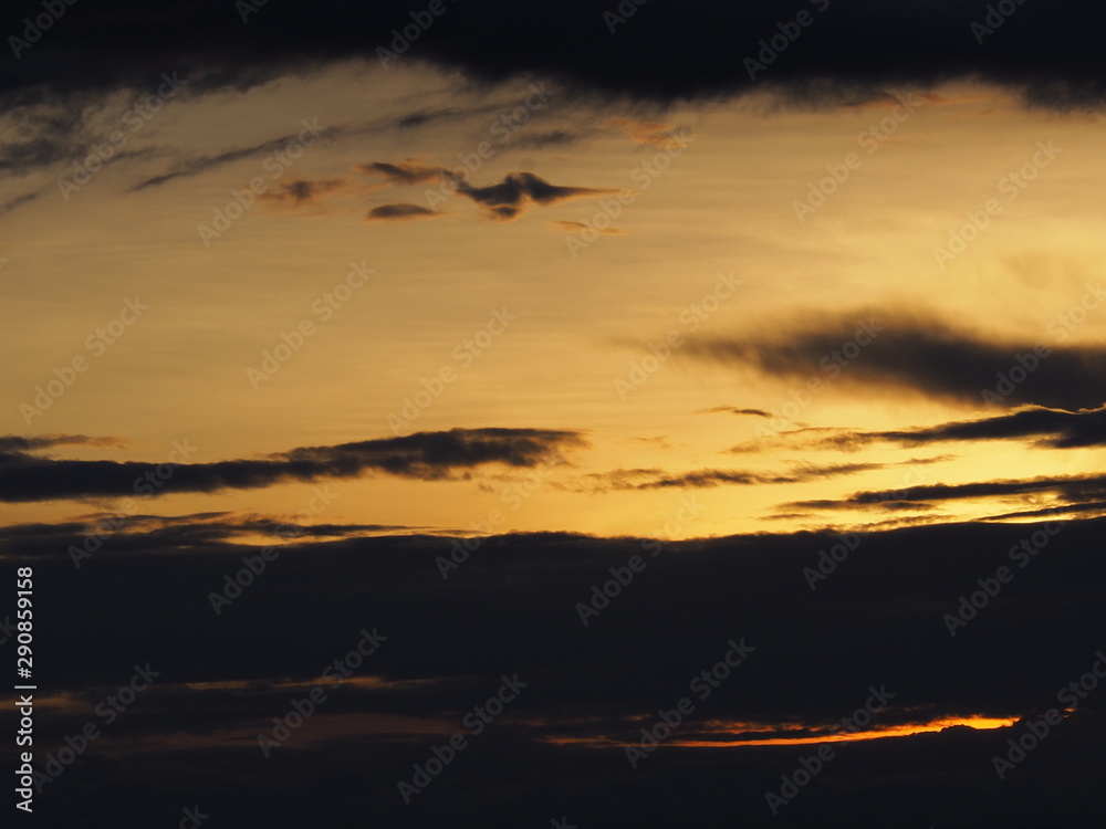 Cloudy Sunset Landscape in Pereira Colombia