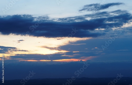 Cloudy Sunset Landscape in Pereira Colombia