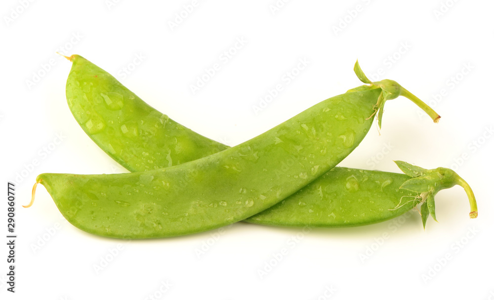 Snow pea isolated on white background. Snow pea isolated on white background.
