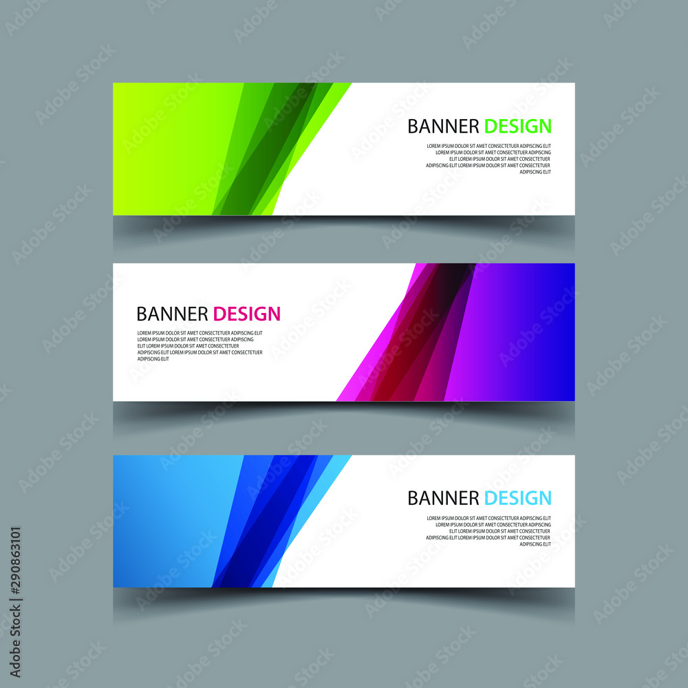 Naklejka premium Vector Abstract design banner web template