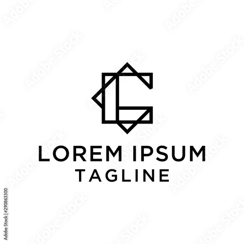 initial letter logo CL, LC, logo template