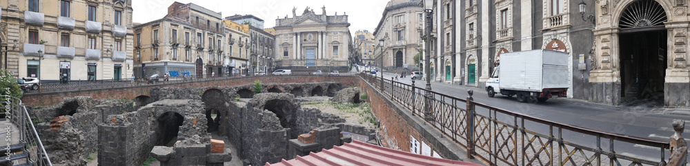 Italy, Catania ancient building and infrastructure