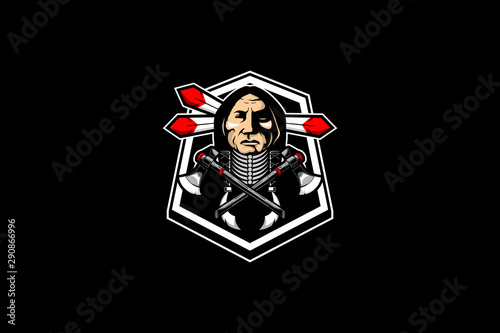 American Native Indian vector logo template