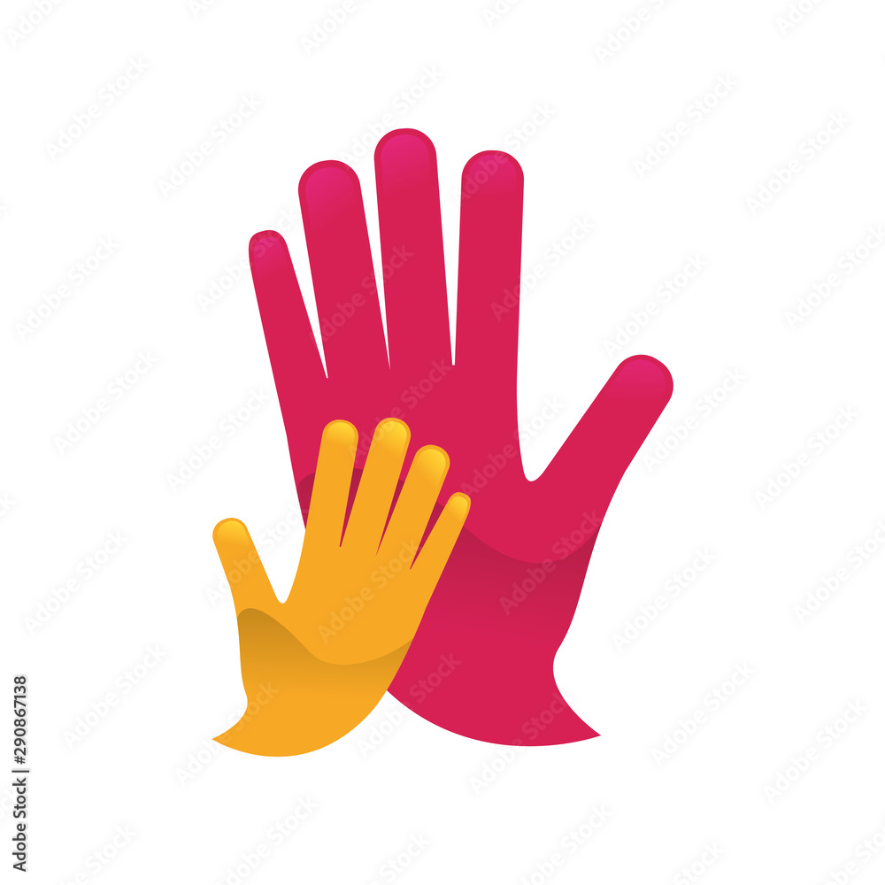 hands protection isolated icon vector illustration hands protection isolated icon vector illustration