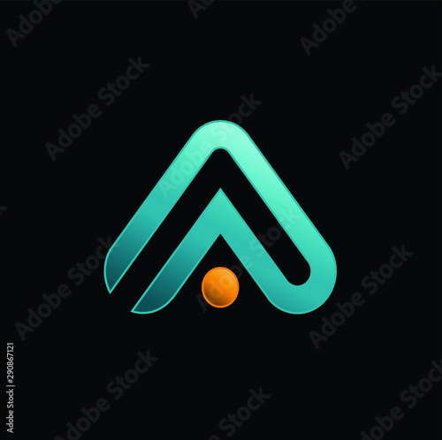 3d letter a vector download