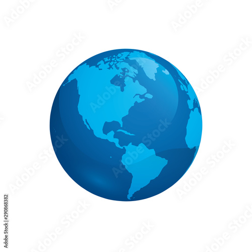 world planet earth space icon vector illustration