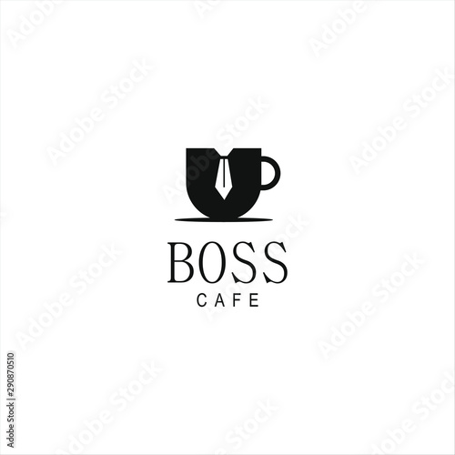 boss cafe logo design simple
