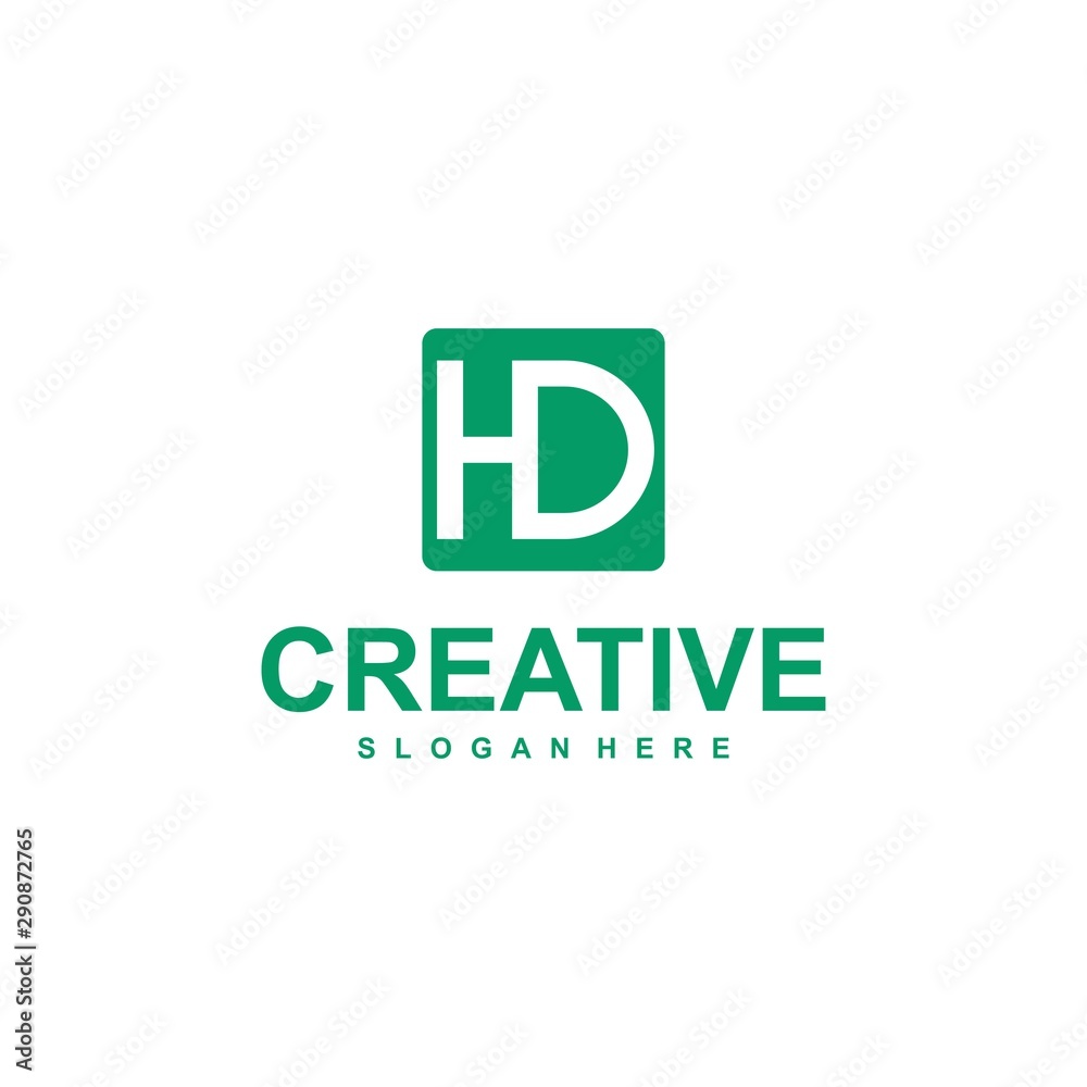 letter H and D logo design, creative design concept letter H and D logo design, creative design concept