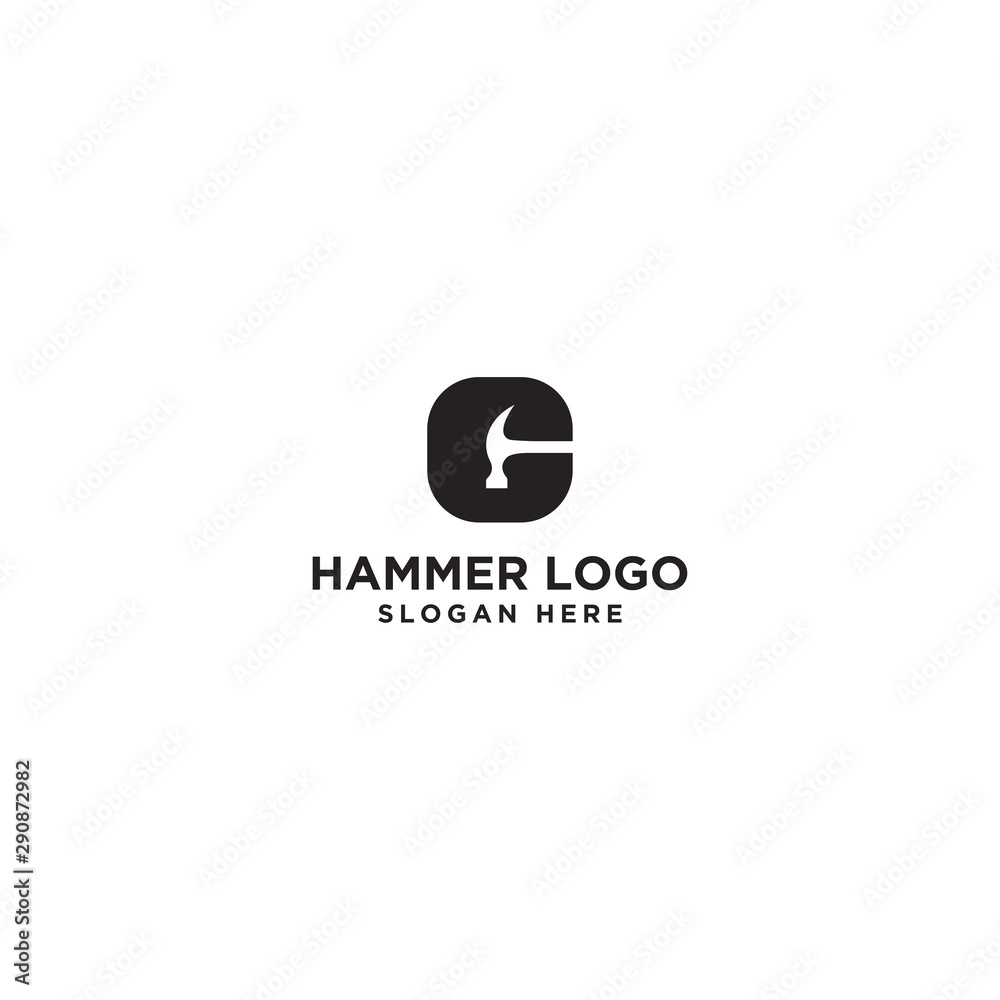 Initial C logo. Hammer logo design. vector Initial C logo. Hammer logo design. vector