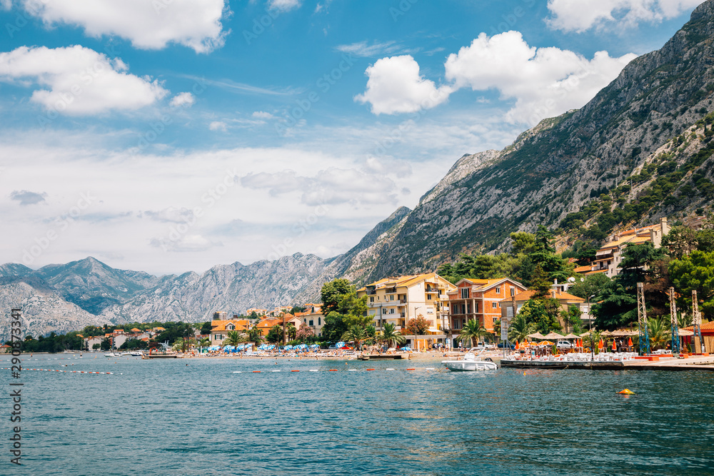 Bay of Kotor, Sea and old town in Kotor, Montenegro