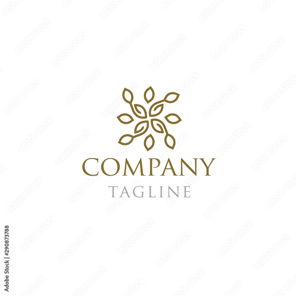 Beautiful mandala logo template suitable for fashion, spa or other