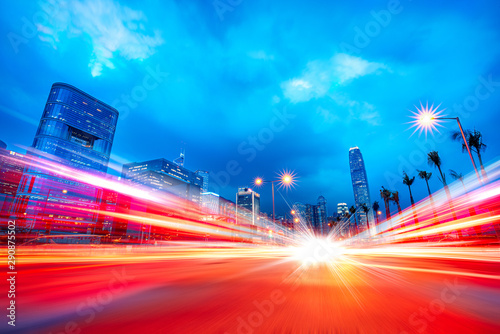 Photography Urban Scene of Hong Kong at Night