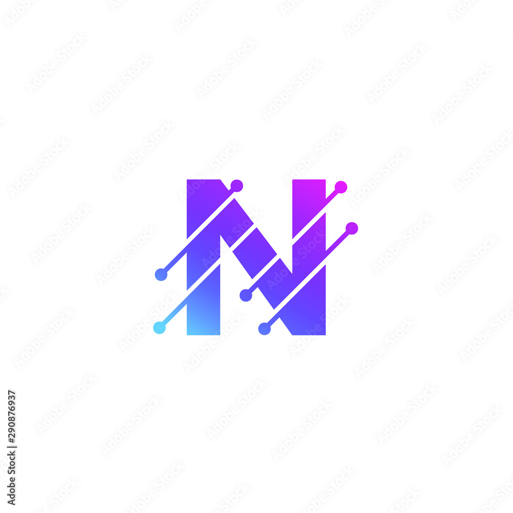 Letter Logo Science Technology. Connected Dots Letter Design Vector with Points. Letter Logo Science Technology. Connected Dots Letter Design Vector with Points.
