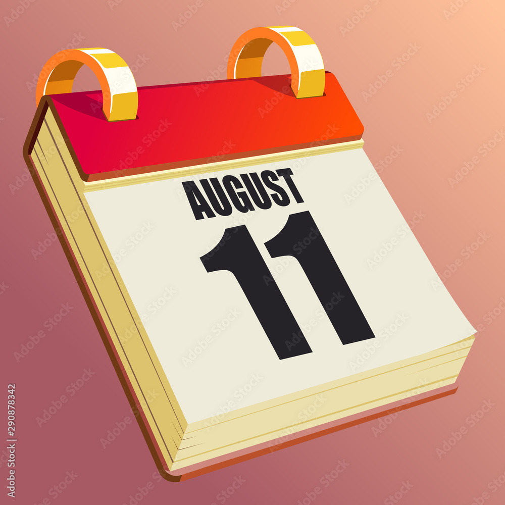 August 11 on Red Calendar