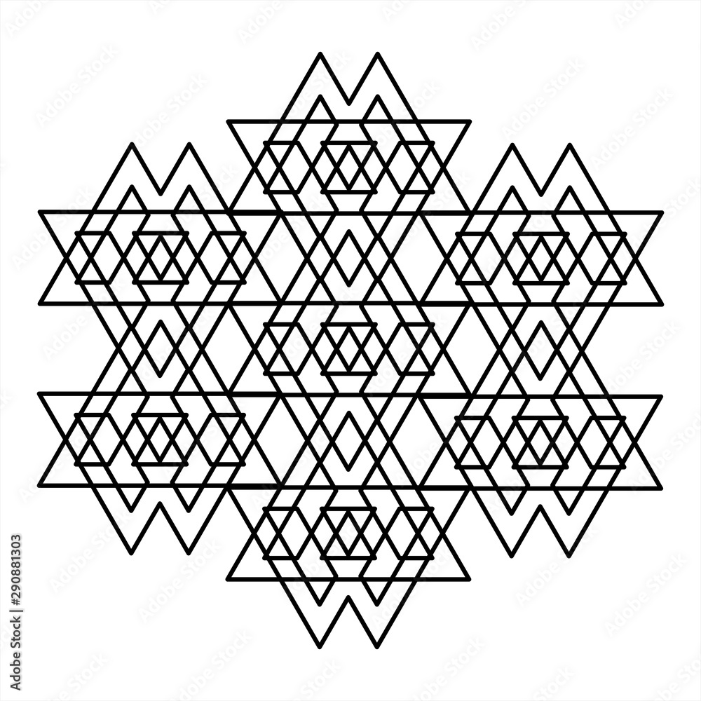 Fototapeta premium artistic triangle shape background pattern and wallpaper illustration