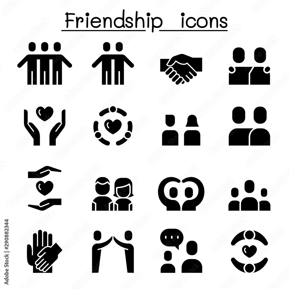 Care & Friendship icon set vector illustration graphic design Care & Friendship icon set vector illustration graphic design