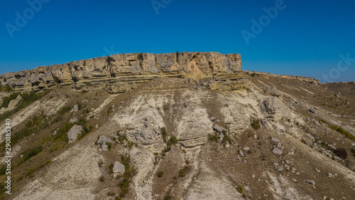 White Rock is a Cliff in Crimea, Russia. Aerial view.