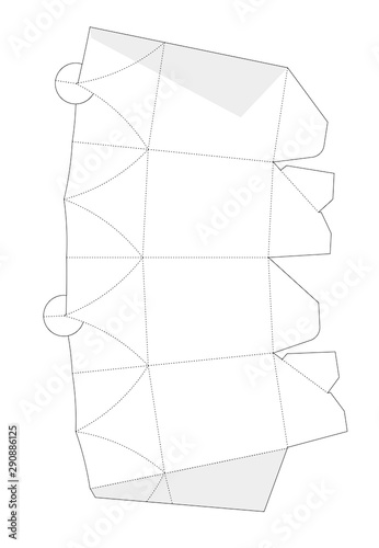 printable paper gift box template layout diy pattern packaging design die cut outline