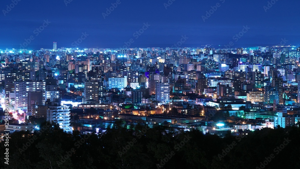 日本新三大夜景を照らす中秋の名月stock Photo Adobe Stock
