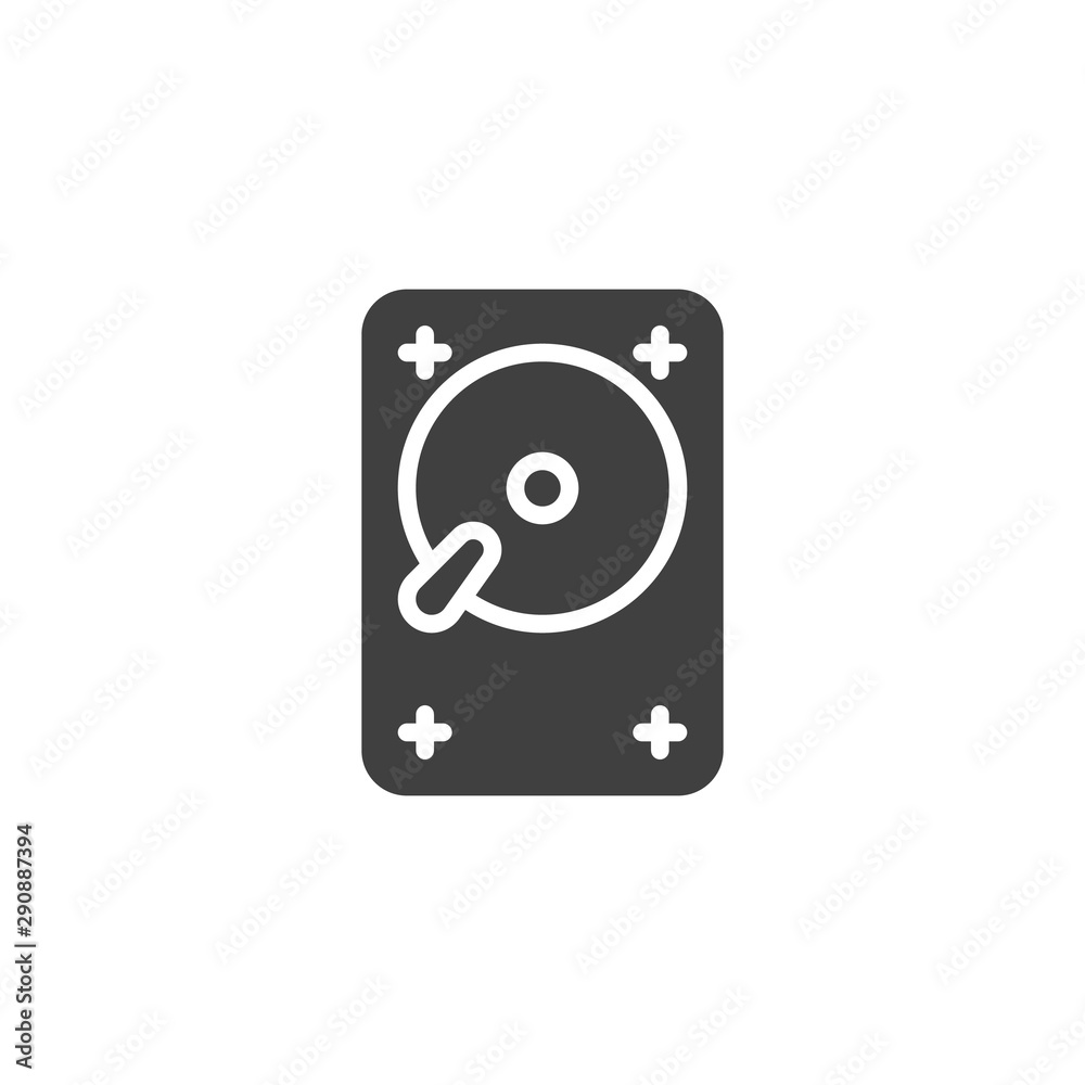 Hard disk storage vector icon. filled flat sign for mobile concept and web design. HDD glyph icon. Hard drive memory symbol, logo illustration. Vector graphics Hard disk storage vector icon. filled flat sign for mobile concept and web design. HDD glyph icon. Hard drive memory symbol, logo illustration. Vector graphics